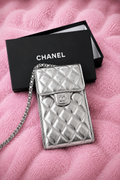 CHANEL PHONE SILVER
