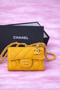 MUSTARD YELLOW WHITE MINI BAG